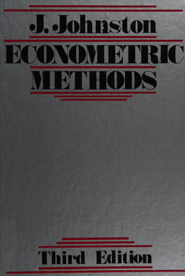 Johnston, J. (1984). Econometric Methods